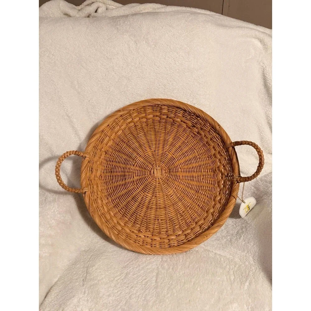Threshold Studio McGee Round Tapered Decorative Accent Tray New w/ Wear